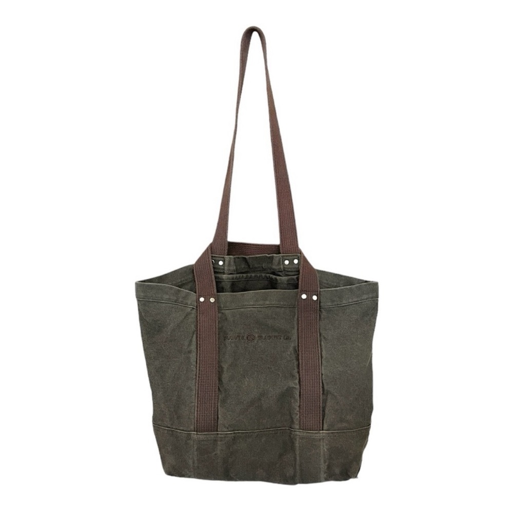 Duluth Trading Co. Olive Green / Brown Large Pocket Tote